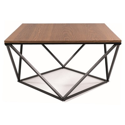 Стол журнальный SIGNAL SILVER A орех/черный, 80/80